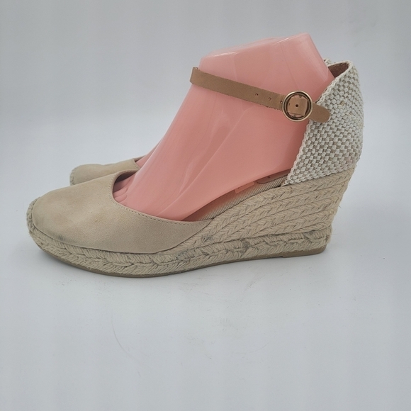 Kanna Laura espadrille wedge sandals suede and hemp size 9 new - Picture 14 of 16